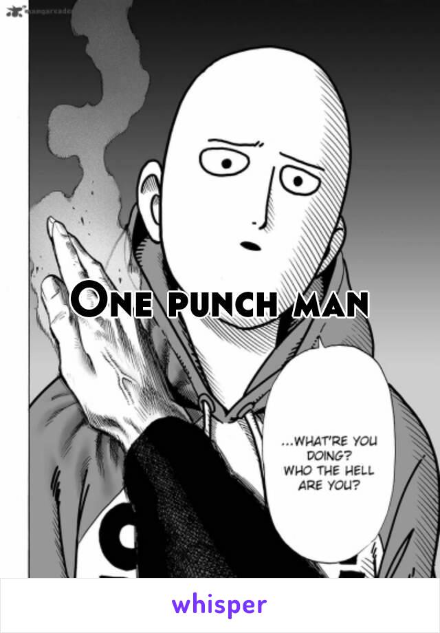 One punch man