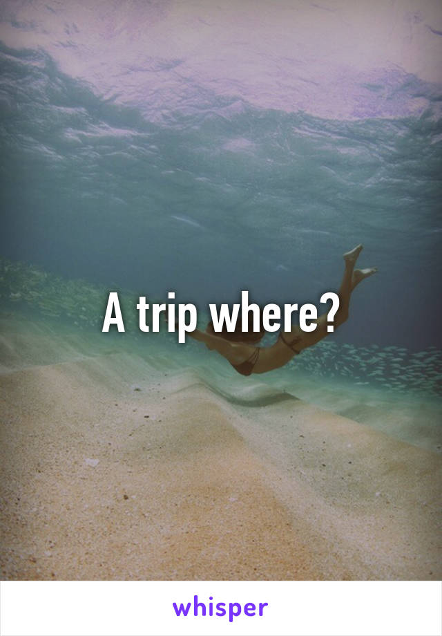 A trip where?