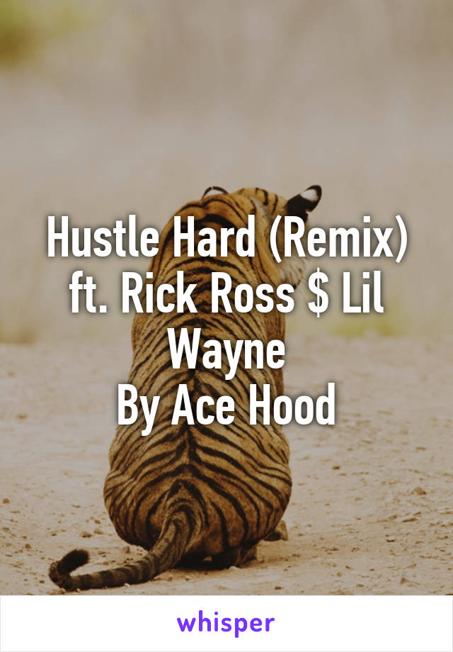 Hustle Hard (Remix) ft. Rick Ross $ Lil Wayne
By Ace Hood