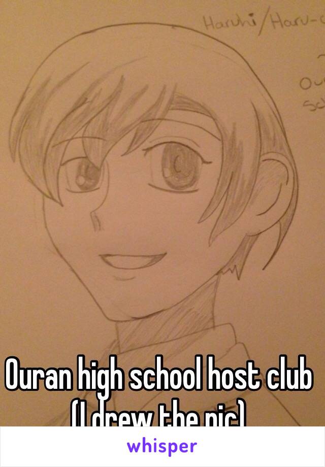 Ouran high school host club (I drew the pic)