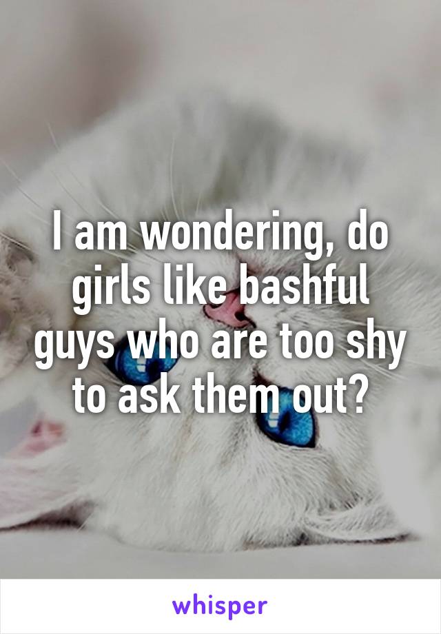 I am wondering, do girls like bashful guys who are too shy to ask them out?