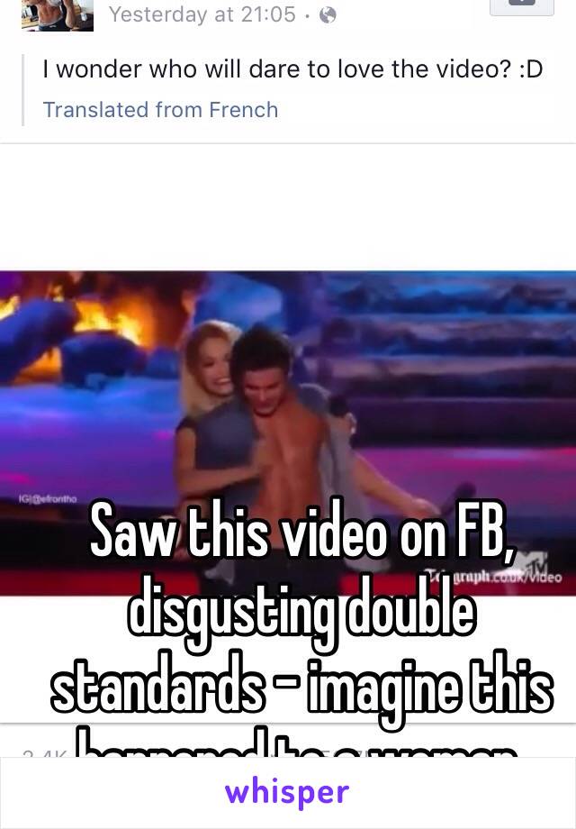 Saw this video on FB, disgusting double standards - imagine this happened to a woman.