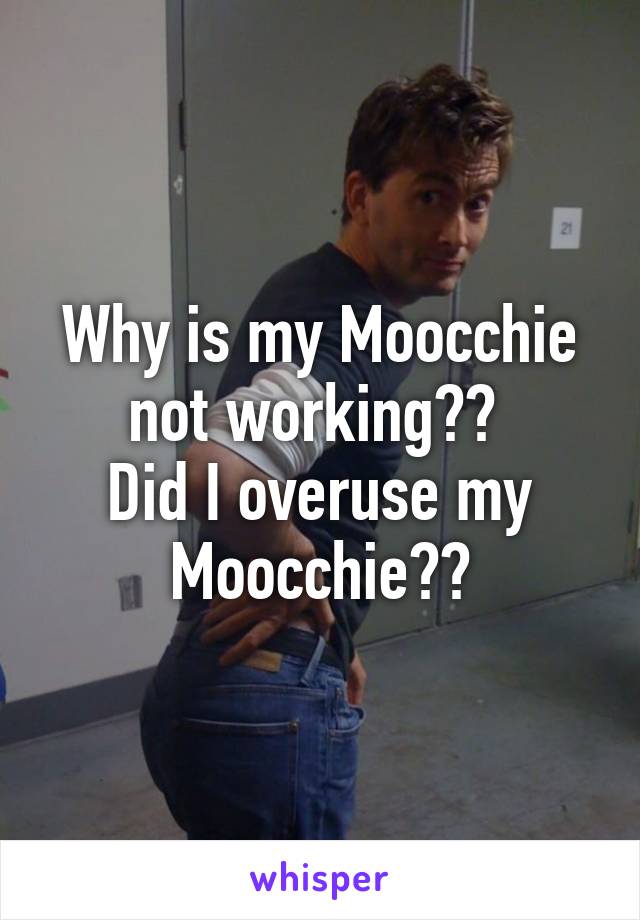 Why is my Moocchie not working?? 
Did I overuse my Moocchie??