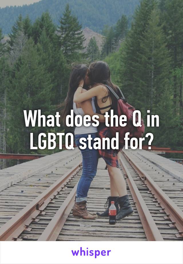 What does the Q in LGBTQ stand for?