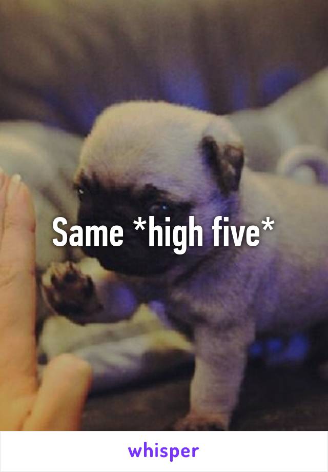 Same *high five*