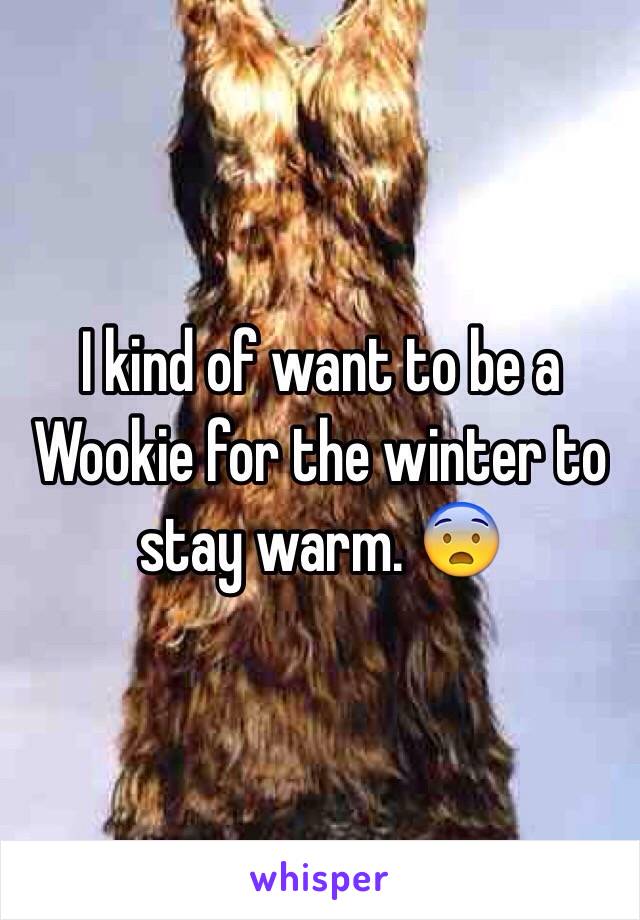 I kind of want to be a Wookie for the winter to stay warm. 😨