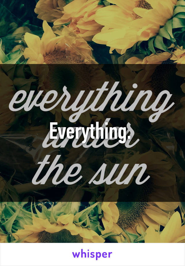 Everything. 