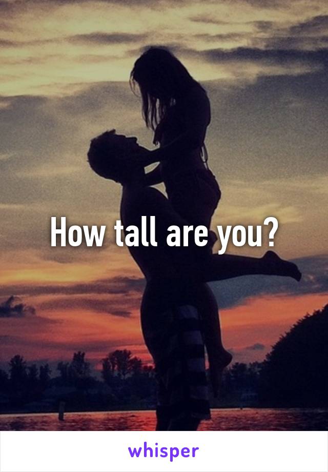 How tall are you?