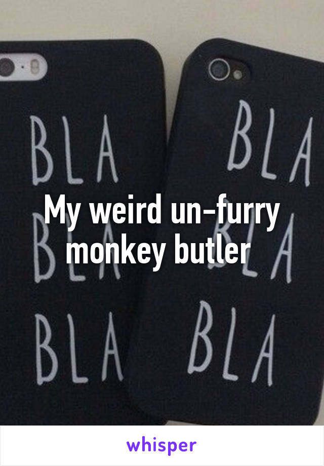 My weird un-furry monkey butler 