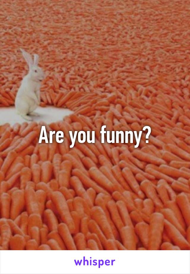 Are you funny?