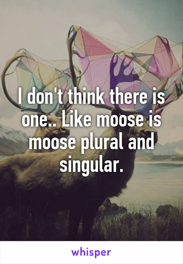 I don't think there is one.. Like moose is moose plural and singular.