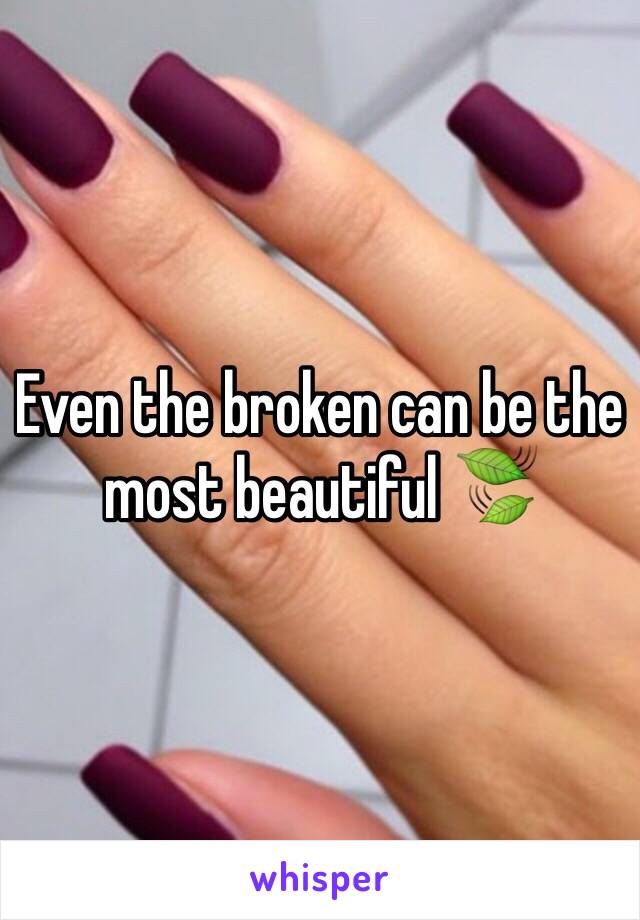Even the broken can be the most beautiful ðŸ�ƒ