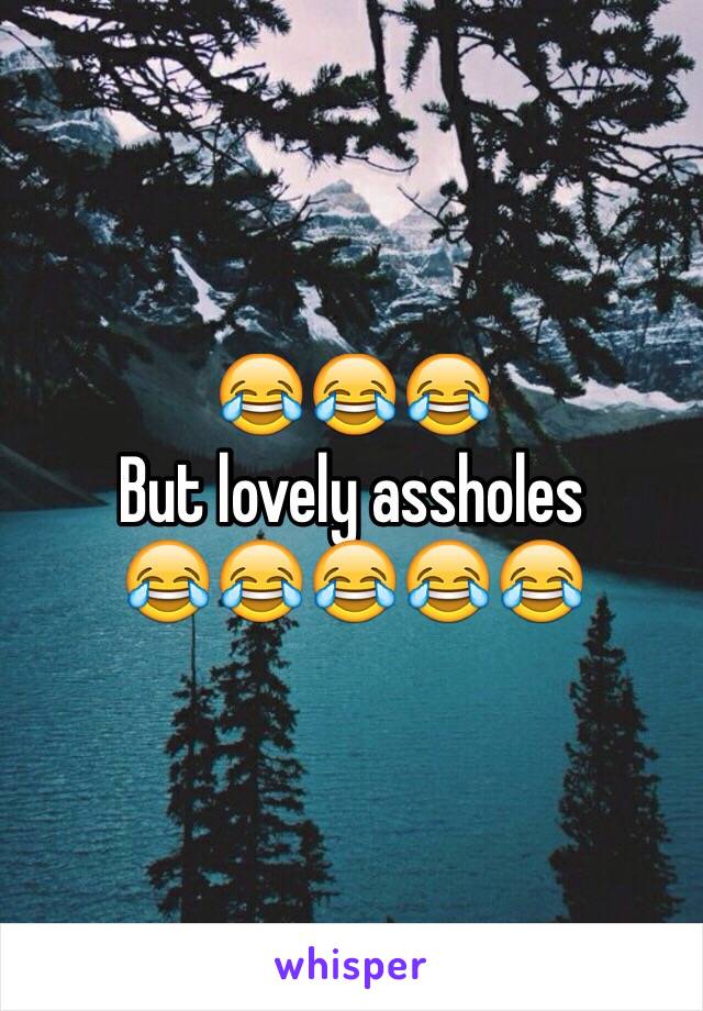 😂😂😂
But lovely assholes 
😂😂😂😂😂