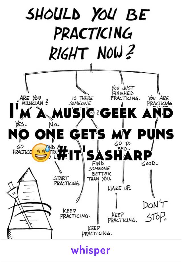I'm a music geek and no one gets my puns 😅 #it'sasharp