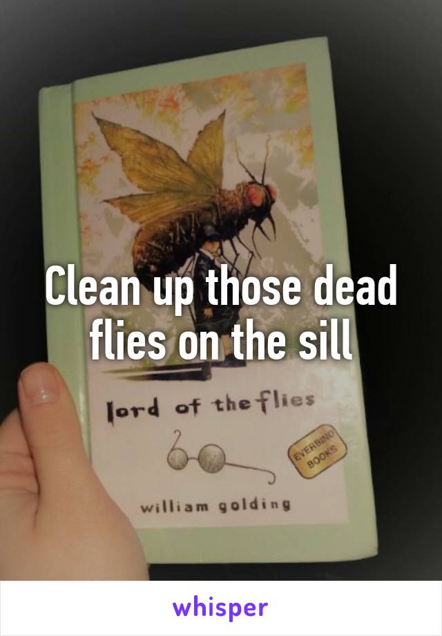 Clean up those dead flies on the sill