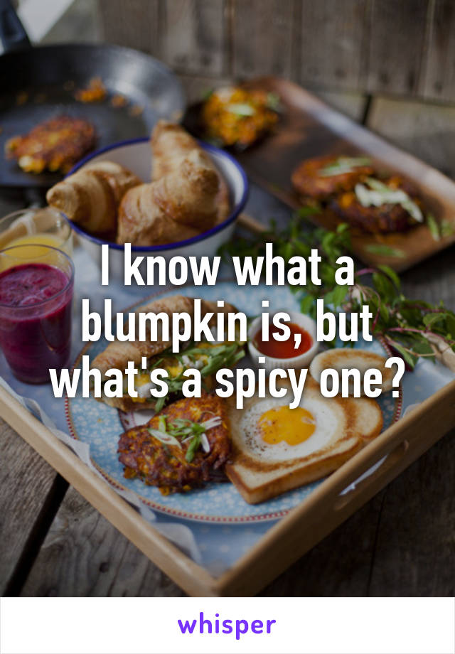 I know what a blumpkin is, but what's a spicy one?