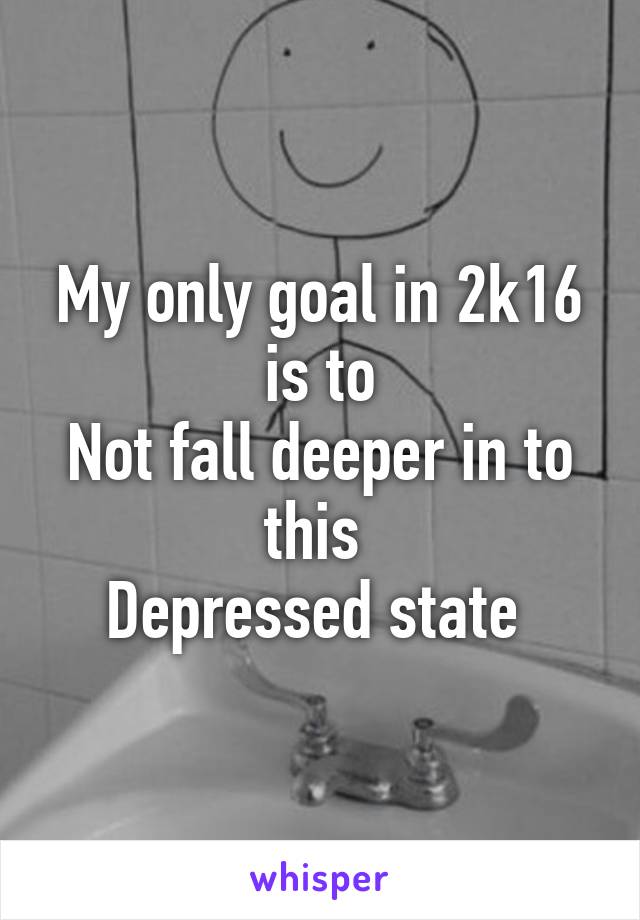 My only goal in 2k16 is to
Not fall deeper in to this 
Depressed state 