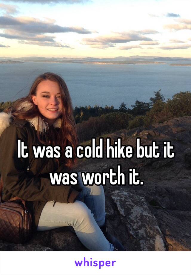 It was a cold hike but it was worth it. 