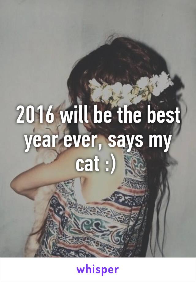 2016 will be the best year ever, says my cat :) 