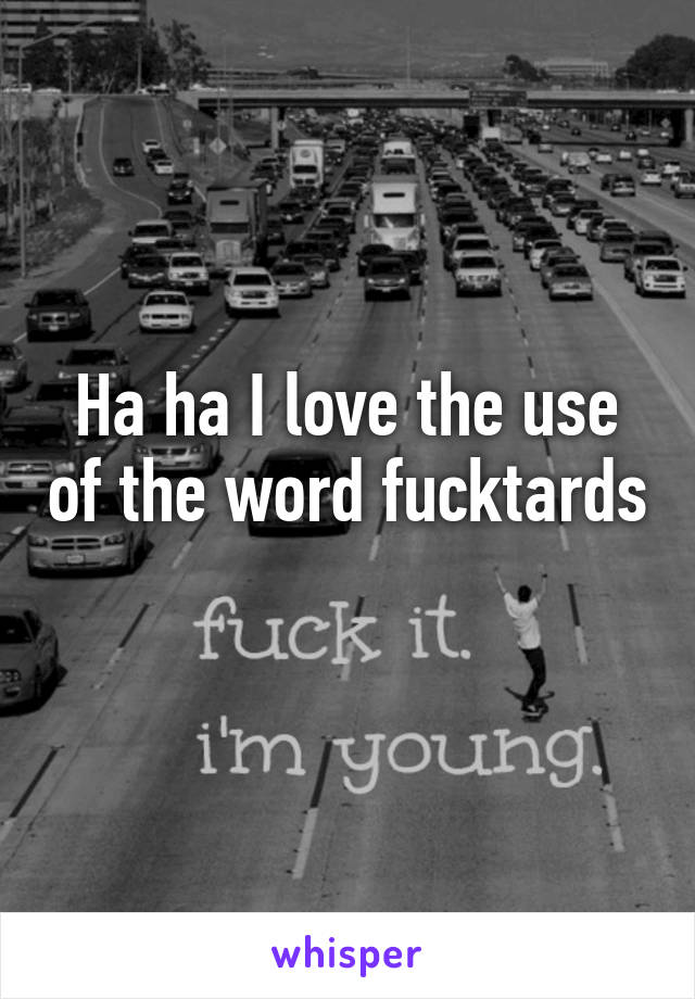 Ha ha I love the use of the word fucktards 