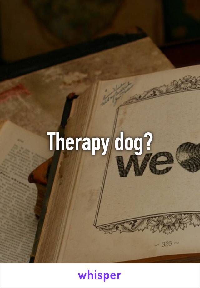 Therapy dog?