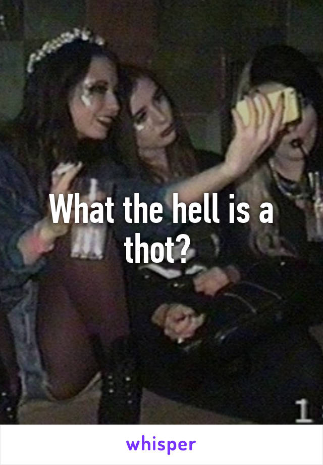 What the hell is a thot? 