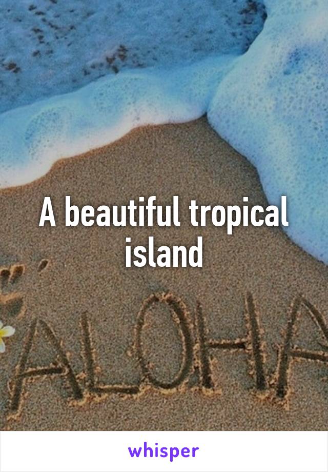 A beautiful tropical island