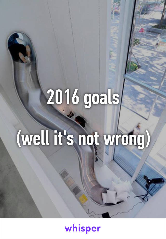 2016 goals

(well it's not wrong)