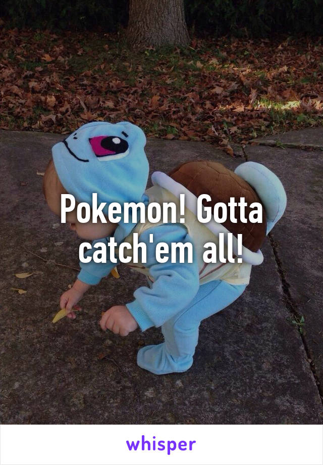 Pokemon! Gotta catch'em all!