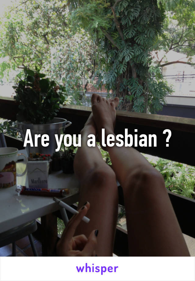 Are you a lesbian ?