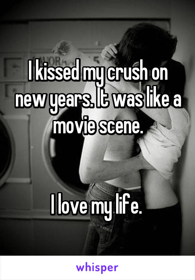 I kissed my crush on new years. It was like a movie scene.


I love my life. 