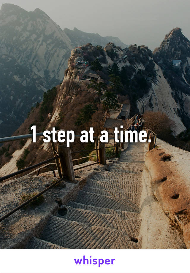 1 step at a time.  