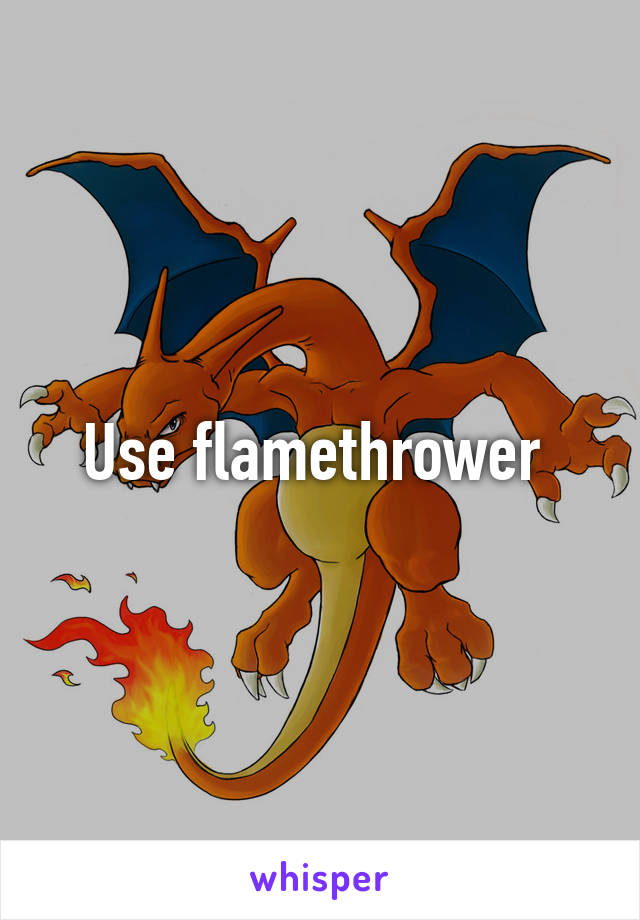 Use flamethrower 