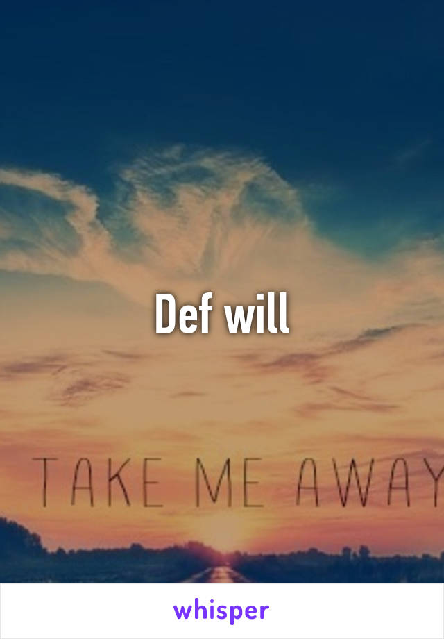 Def will