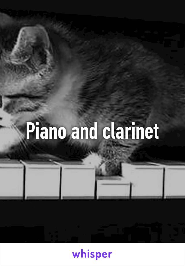Piano and clarinet