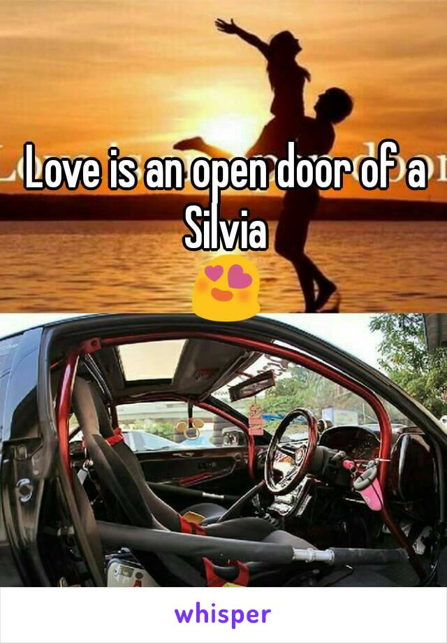 Love is an open door of a Silvia 
😍