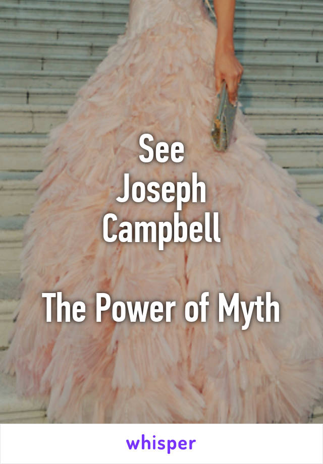 See
Joseph
Campbell

The Power of Myth