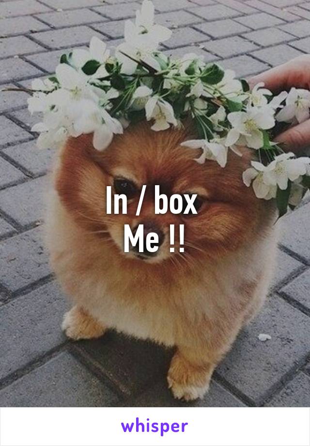 In / box 
Me !!