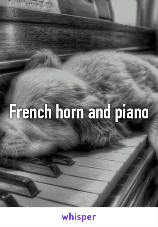 French horn and piano