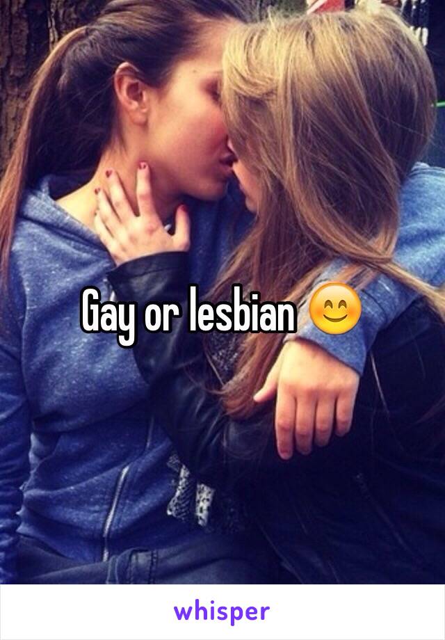 Gay or lesbian 😊