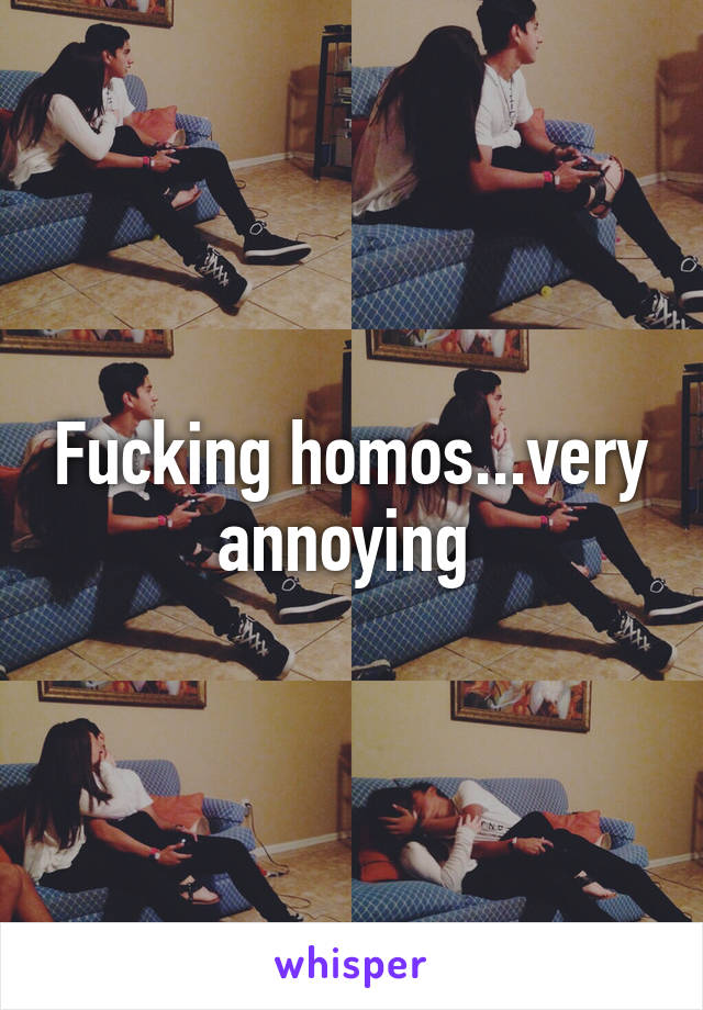 Fucking homos...very annoying 