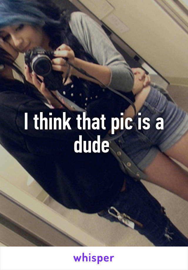 I think that pic is a dude 