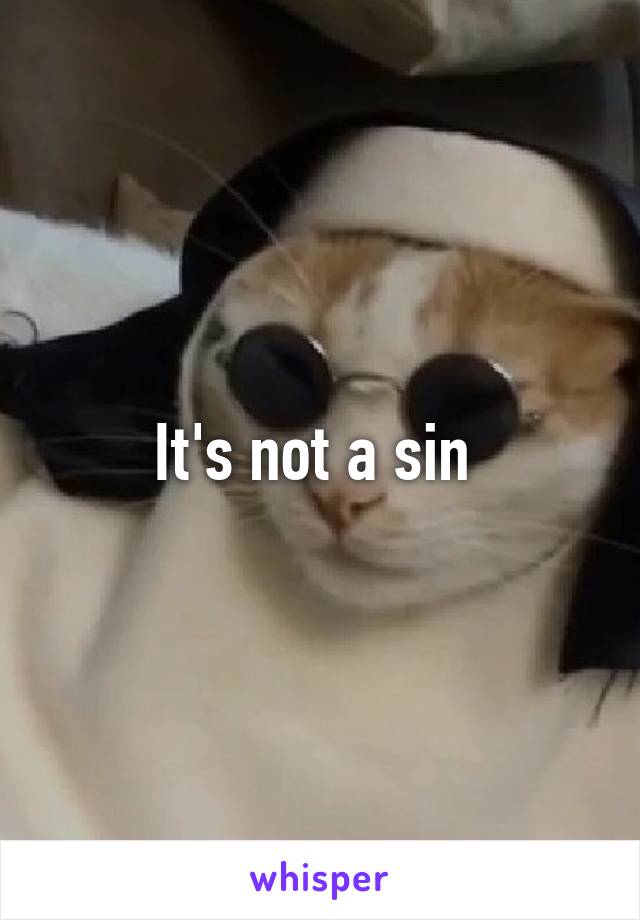 It's not a sin 