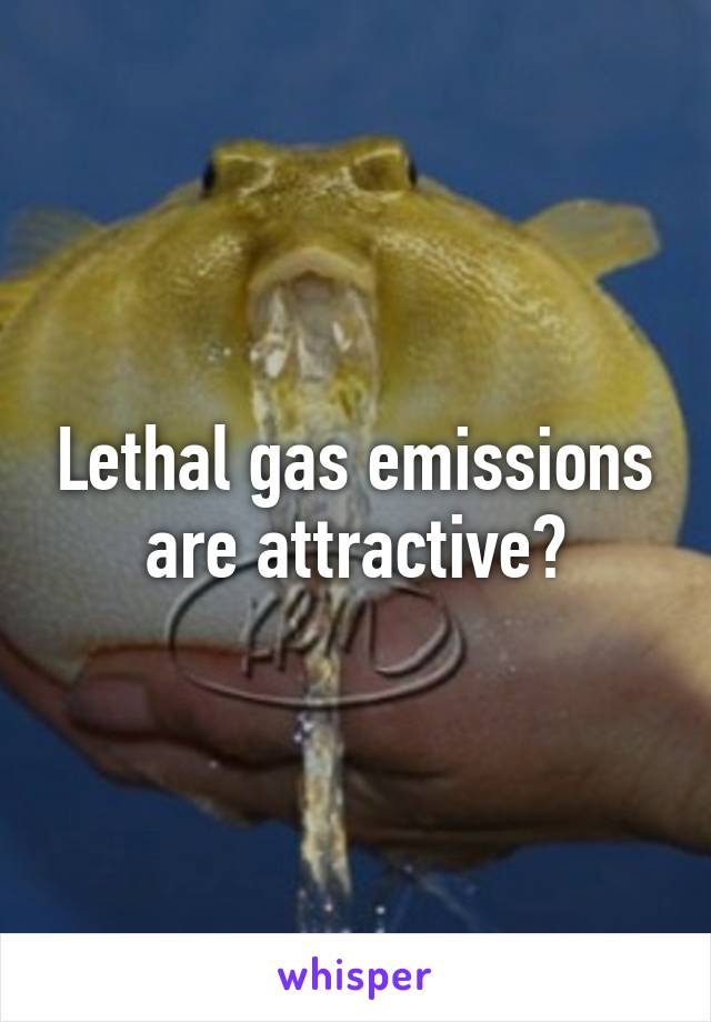 Lethal gas emissions are attractive?