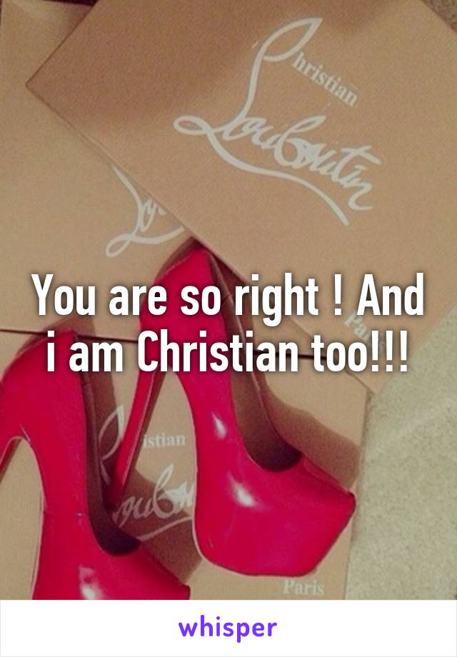 You are so right ! And i am Christian too!!!