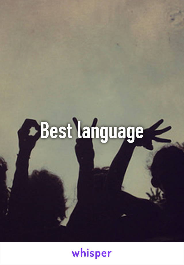 Best language