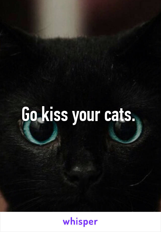 Go kiss your cats. 