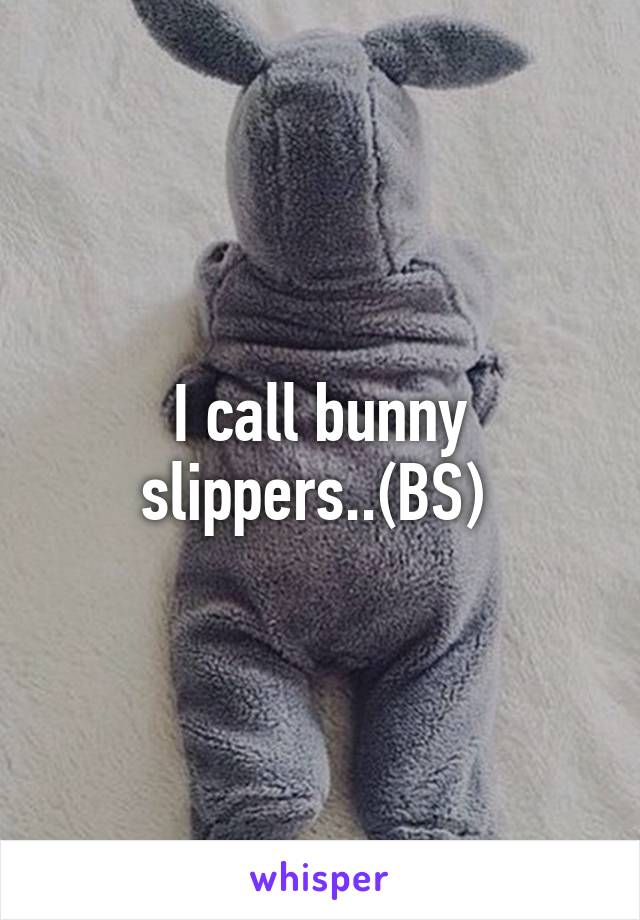 I call bunny slippers..(BS) 