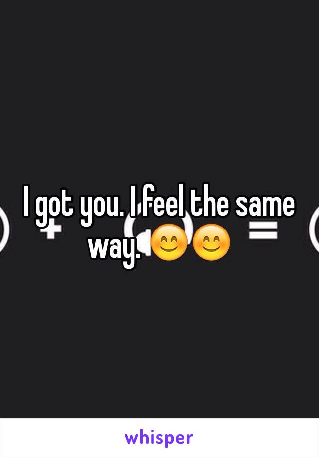 I got you. I feel the same way. 😊😊