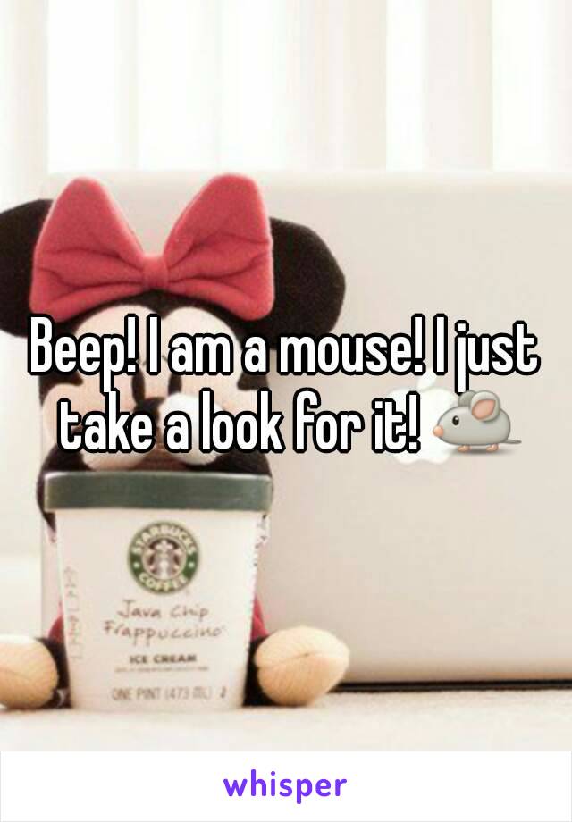 Beep! I am a mouse! I just take a look for it! 🐁